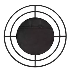 Kirklands Home Decorative Mirrors|Graphite Metal Bullseye Round Wall Mirror