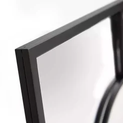 Kirklands Home Decorative Mirrors|Graphite Metal Geometric Square Wall Mirror