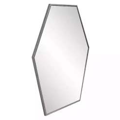 Kirklands Home Decorative Mirrors|Graphite Metal Hexagonal Mirror