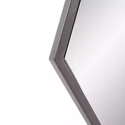 Kirklands Home Decorative Mirrors|Graphite Metal Hexagonal Mirror