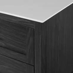 Kirklands Home Cabinets & Sideboards|Graphite Wood Storage Buffet with Faux Marble Top