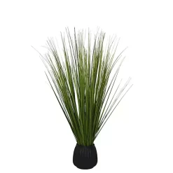 Online Grass Arrangement in Black Ribbed Pot Arrangements & Greenery