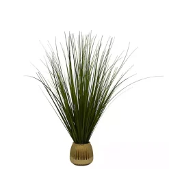 Discount Grass Arrangement in Gold Ribbed Pot Arrangements & Greenery