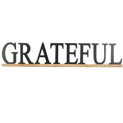 Kirklands Home Wall Quotes & Signs|Grateful Wood Wall Plaque Black