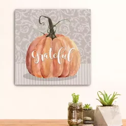 Outlet Grateful Pumpkin Canvas Art Print, 20x20 Fall
