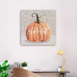 New Grateful Pumpkin Canvas Art Print, 30x30 Fall