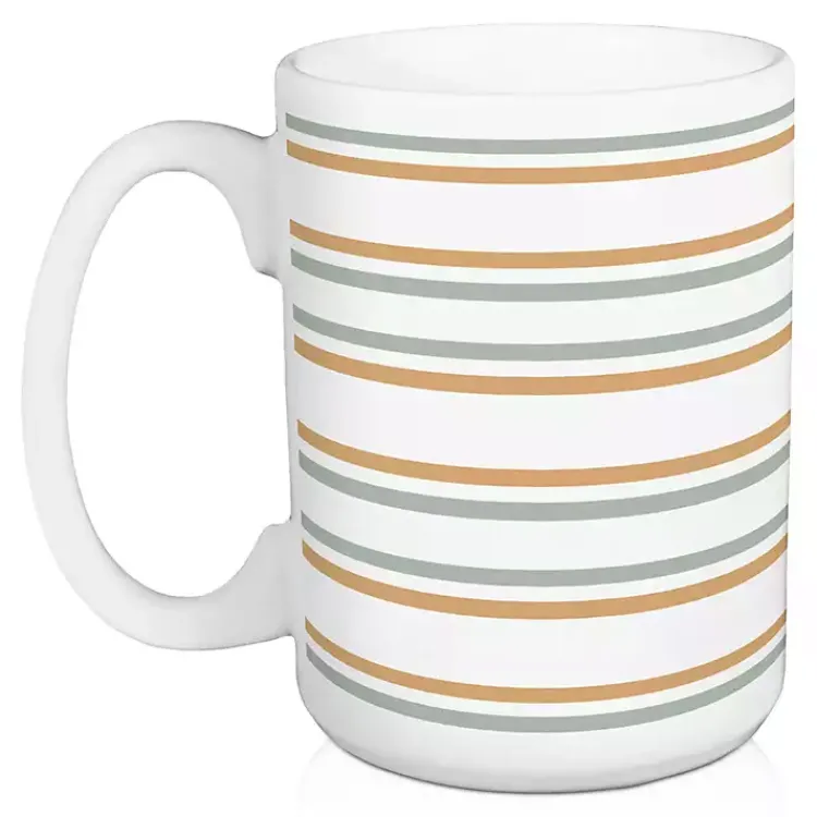 Discount Grateful, Thankful, Blessed Striped Mugs, Set of 2 Fall