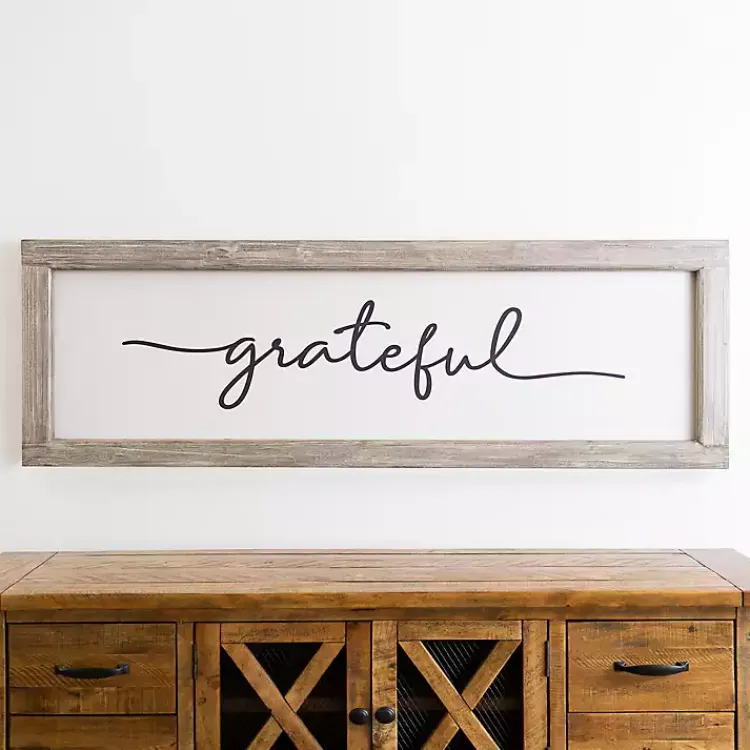 Kirklands Home Wall Quotes & Signs|Grateful Wooden Wall Plaque