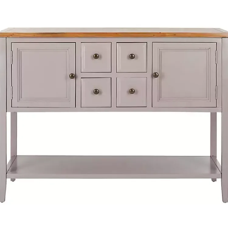 Kirklands Home Cabinets & Sideboards|& Oak 4-Drawer Charlotte Sideboard Gray