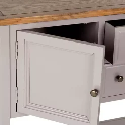 Kirklands Home Cabinets & Sideboards|& Oak 4-Drawer Charlotte Sideboard Gray