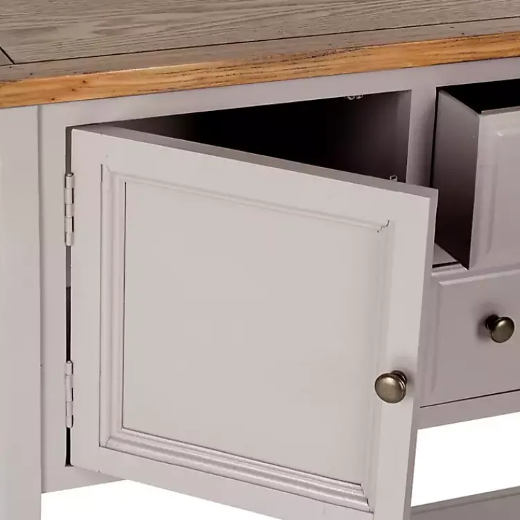 Kirklands Home Cabinets & Sideboards|& Oak 4-Drawer Charlotte Sideboard Gray
