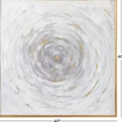 Kirklands Home Wall Plaques|Gray Abstract Swirl Metal Wall Plaque