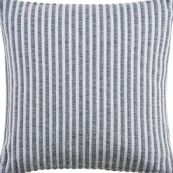 Discount Gray and Cream Striped Pillow, 22 in. Pillows