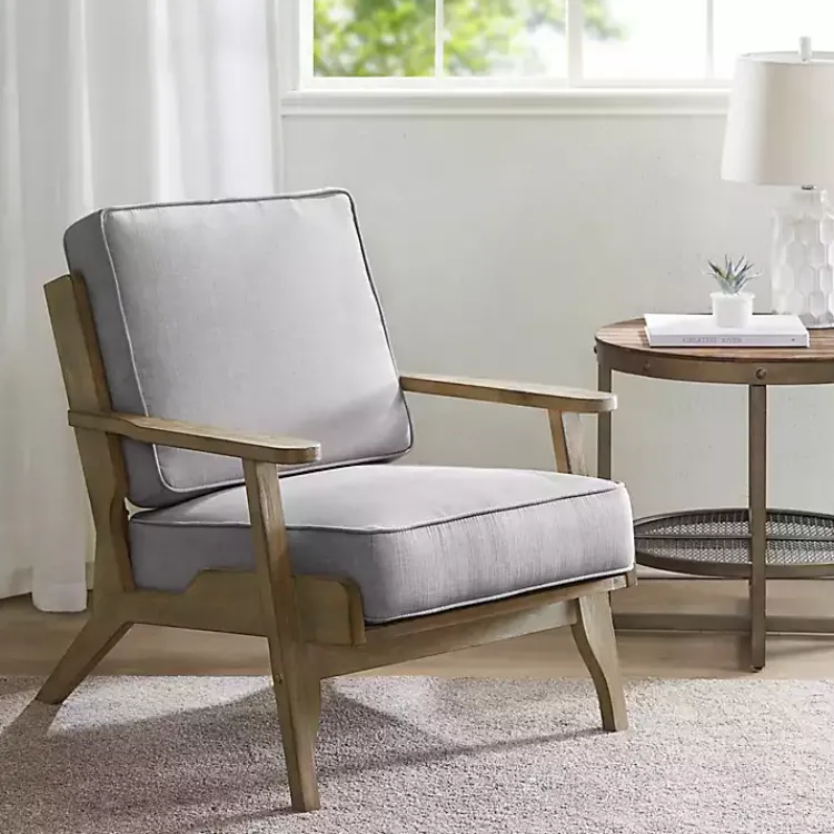 Kirklands Home Accent Chairs|and Distressed Wooden Malibu Accent Chair Gray