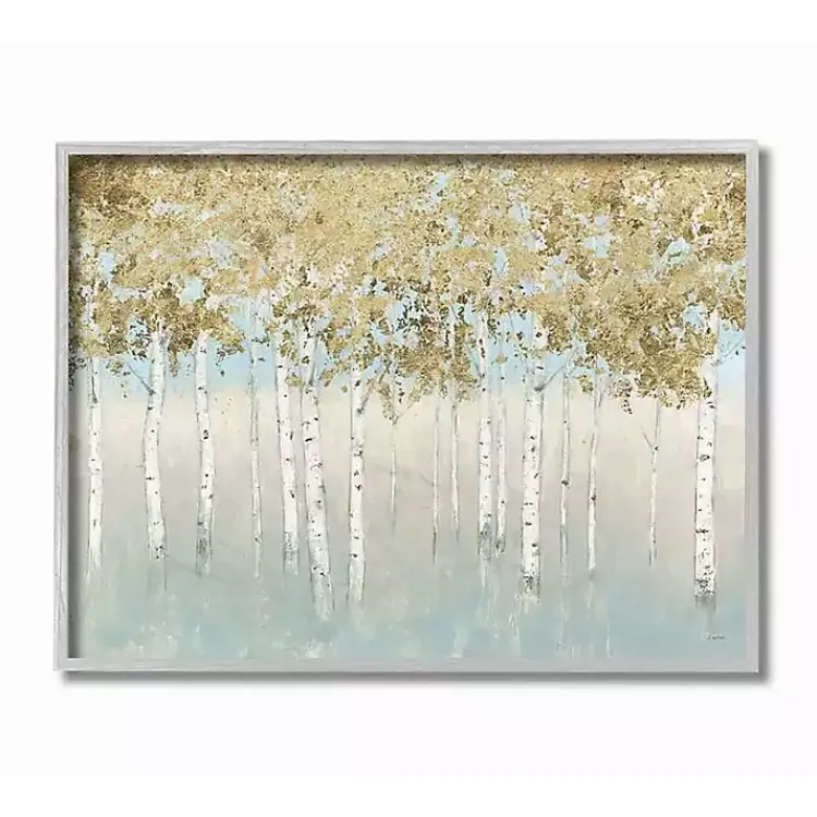 Kirklands Home Framed Art|Gray and Gold Tree Framed Art Print