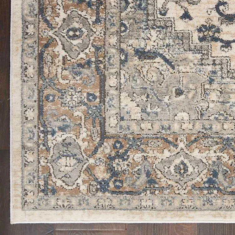 Kirklands Home Area Rugs|and Ivory Nadia Medallion Area Rug, 4x6 Gray