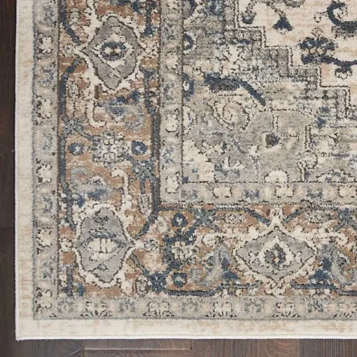Kirklands Home Area Rugs|and Ivory Nadia Medallion Area Rug, 7x9 Gray
