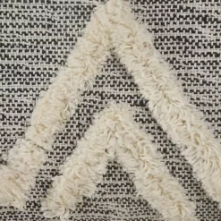 Outlet Gray and Ivory Tufted Peak Pouf Poufs & Floor Cushions