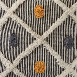 Online Gray and Orange Tufted Accent Pillow Pillows