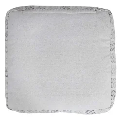 Outlet Gray and White Chevron Cotton Pouf Poufs & Floor Cushions