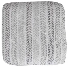 Outlet Gray and White Chevron Cotton Pouf Poufs & Floor Cushions
