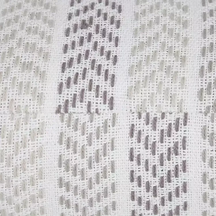 Outlet Gray and White Chevron Cotton Pouf Poufs & Floor Cushions