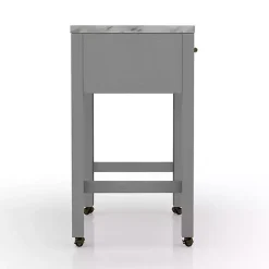 Kirklands Home Dining Tables|Gray and White Faux Marble Nested Counter Table