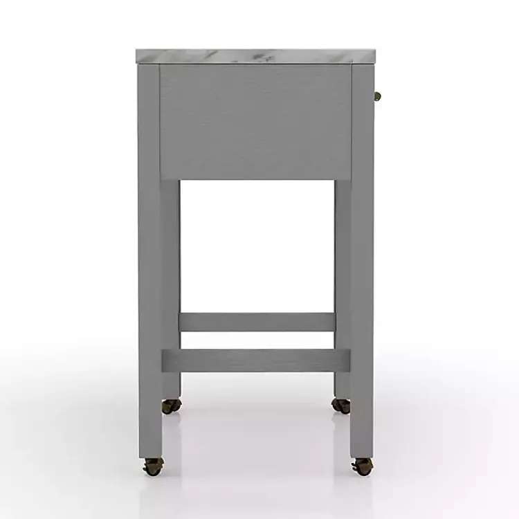 Kirklands Home Dining Tables|Gray and White Faux Marble Nested Counter Table