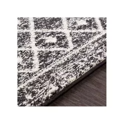 Kirklands Home Area Rugs|and White Moroccan Pattern Runner, 2x10 Gray