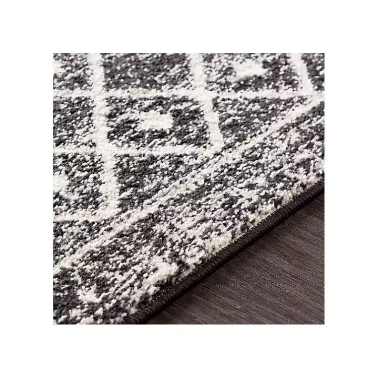 Kirklands Home Area Rugs|and White Moroccan Pattern Runner, 2x10 Gray