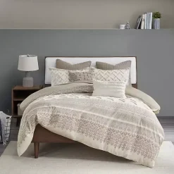 Kirklands Home Duvets|Gray and White 3-pc. California King Duvet Set