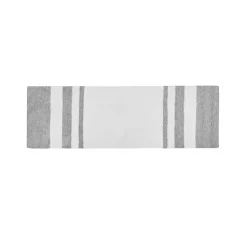 Kirklands Home Bathroom Rugs|Gray and White Reversible Bath Runner