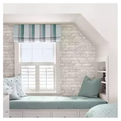 Kirklands Home Wall Murals & Wallpaper|Gray and White Rustic Brick Peel & Stick Wallpaper