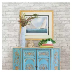 Kirklands Home Wall Murals & Wallpaper|Gray and White Rustic Brick Peel & Stick Wallpaper