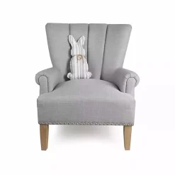 Outlet Gray and White Striped Bunny Pillow Easter Decorations