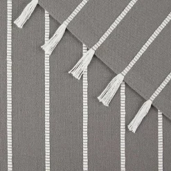 Kirklands Home Table Linens|and White Striped Placemats, Set of 4 Gray