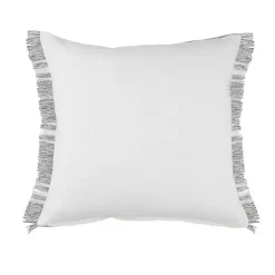 Kirklands Home Outdoor Cushions & Pillows|Gray and White Triple Stripe Outdoor Pillow
