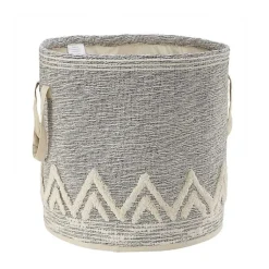Sale Gray and White Tuft Peaks Storage Basket Baskets & Boxes