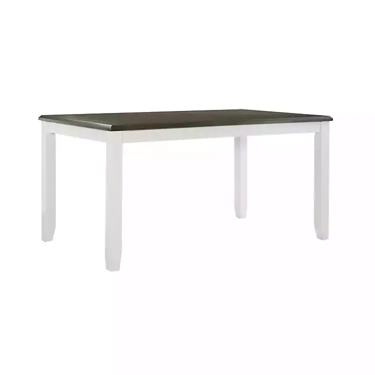 Kirklands Home Dining Tables|Gray and White Two-Toned Wood Dining Table