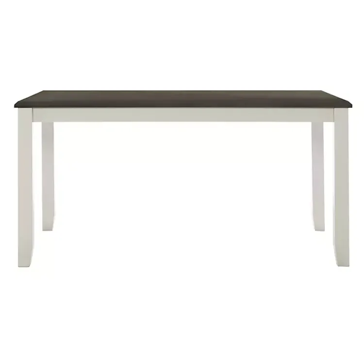 Kirklands Home Dining Tables|Gray and White Two-Toned Wood Dining Table