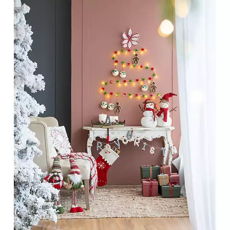 New Gray and White Wool Merry Christmas Banner Christmas Art & Wall Decor