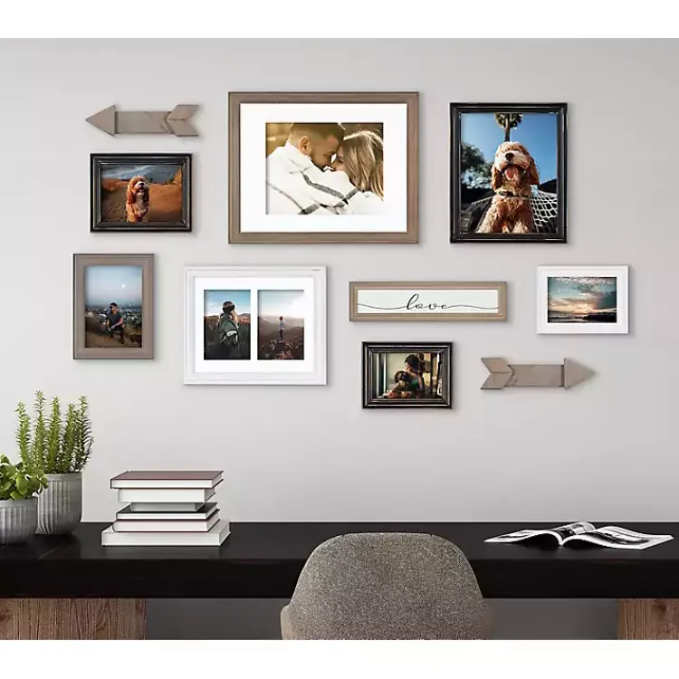 Kirklands Home Gallery Wall Frames|Gray Arrow 10-pc. Gallery Wall Picture Frame Set
