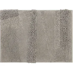 Kirklands Home Bathroom Rugs|Asymmetrical Cotton Bath Mat, 45 in. Gray
