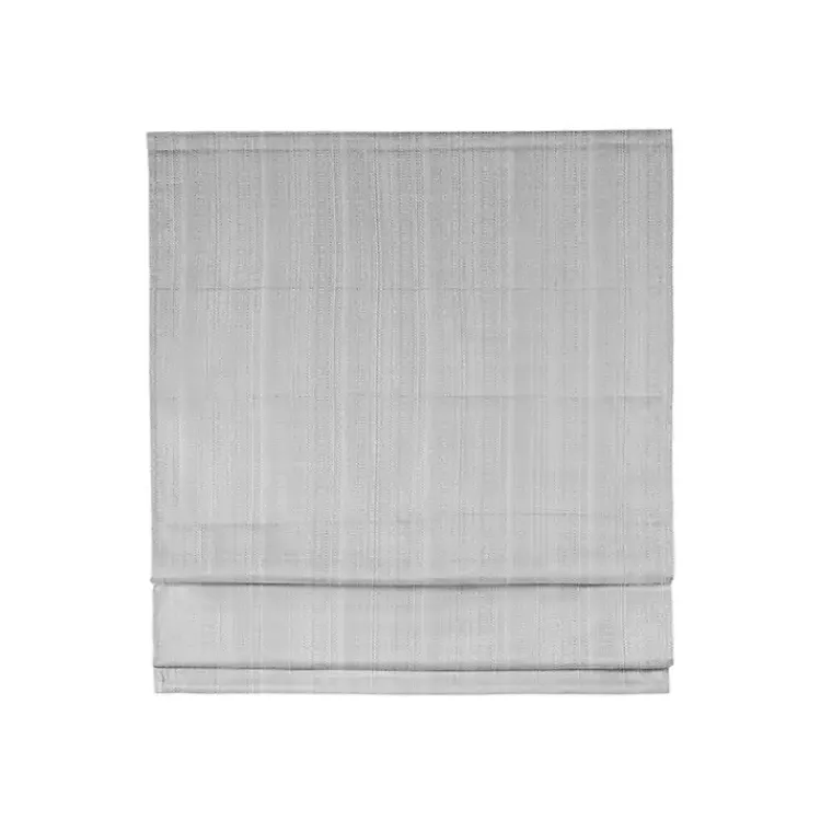 Kirklands Home Curtains & Drapes|Basketweave Cordless Roman Shade, 33 in. Gray