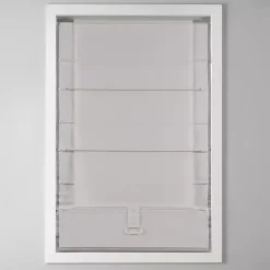 Kirklands Home Curtains & Drapes|Basketweave Cordless Roman Shade, 33 in. Gray