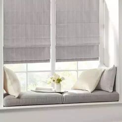 Kirklands Home Curtains & Drapes|Basketweave Cordless Roman Shade, 35 in. Gray