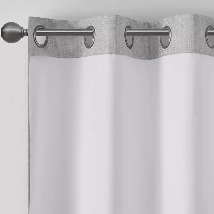 Kirklands Home Curtains & Drapes|Basketweave Curtain Panel Set, 84 in Gray