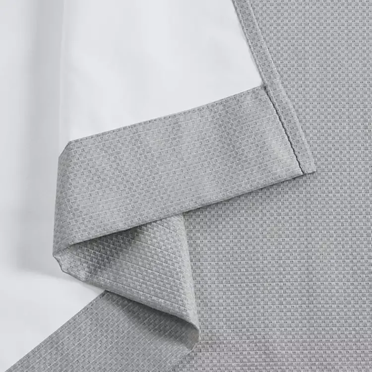 Kirklands Home Curtains & Drapes|Basketweave Curtain Panel Set, 84 in Gray