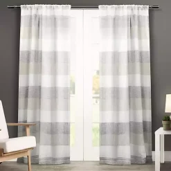 Kirklands Home Curtains & Drapes|Gray Becky Curtain Panel Set, 108 in.