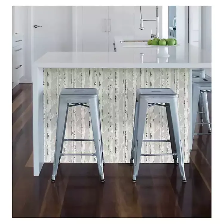 Kirklands Home Wall Murals & Wallpaper|Birch Peel & Stick Wallpaper Gray